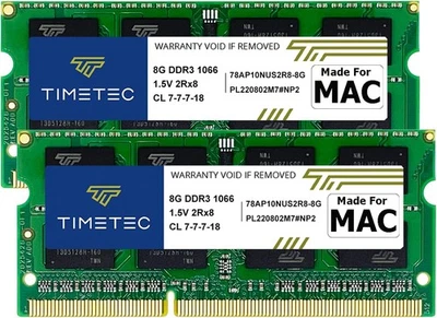 16GB Kit(2X8Gb) Compatible for Apple DDR3 1067Mhz / 1066Mhz PC3-8500 RAM for Mac - Image 1 of 3