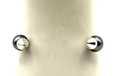 Pulsera STELLA & DOT Gris Perla Spike Puño Abierto Tono Plata Foto 1 de 4