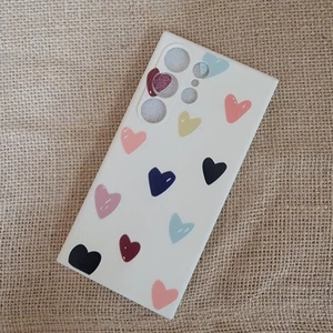 Samsung Hülle für Galaxy S24 Ultra - Cream White Hearts - Bild 1 von 4