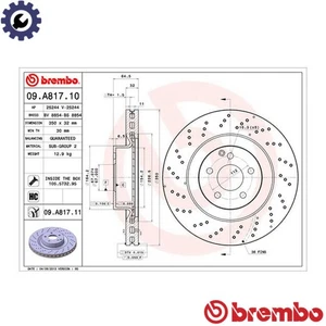 2x BRAKE DISC 09.A817.11 FOR MERCEDES-BENZ S-CLASS SL E-CLASS/T-Model 4.7L 8cyl - Picture 1 of 9