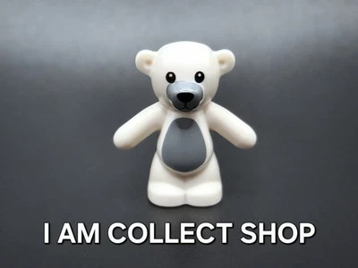 LEGO ANIMAL PELUCHE OURSON BLANC TEDDY BEAR RARE NOËL WINTER VILLAGE CITY (NEUF)