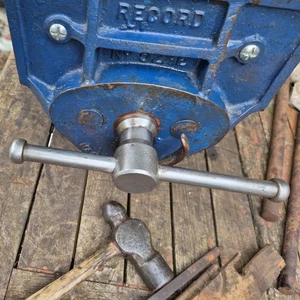 Record 52 1/2 Quick Release Vice 9" Jaws SHEFFEILD Stripped, Greased new pads - Picture 1 of 12