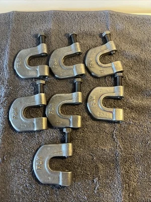 Зажимы для балки F&M 3/8 дюйма 7 штук примерно 3/4@ отверстие глубина 1 дюйм - Изображение 1 из 4