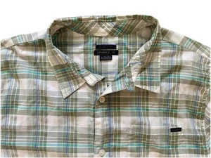 O’Neill Classic Fit Men’s XL Green Blue White Short Sleeve Collared Surf Shirt - Picture 1 of 11