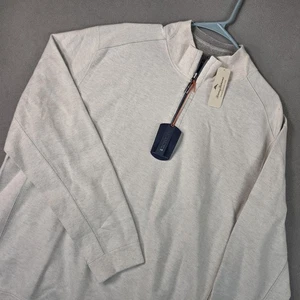 Tommy Bahama Pullover Para Hombres XL Invierno Blanco Abatible Lateral Sarga Media Cremallera Reversible - Imagen 1 de 10