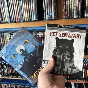 Pet Sematary Blu Ray mondo Steel Book. OOP & Pet Sematary Remake 4k uhd USED - Picture 1 of 1
