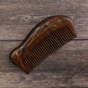 Unisex Adult Vintage Wood Comb Handmade Painting Floral Beard Hair Comb Chic New - Picture 1 of 8