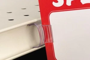 Clips für Einzelhandel Lebensmittelgeschäft Regal Sprecher Schilder Karten Käfer 100 Clips - Flagge - Bild 1 von 2