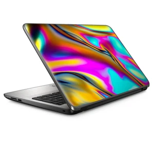Laptop Skin Wrap Universal for 13 inch - Oil Slick Resin Iridium Glass Colors - Picture 1 of 7