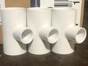 Lot Of 3 Spears 401-210 1-1/2" x 1-1/2" x 3/4" PVC Sch40 Reducing Pipe Tee - Picture 1 of 4