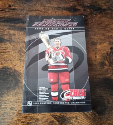 🔥 Carolina Hurricanes 2002-2003 NHL Media Guide Ron Francis Foto 1 de 2