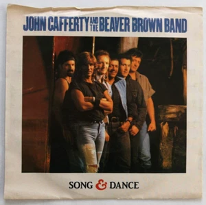 JOHN CAFFERTY SONG & DANCE / BURN THE ROADHOUSE DOWN 45 7" SINGLE & PIC SLEEVE - Picture 1 of 2
