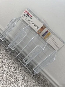 Home Basics Vinyl Coated Steel Wrap Organizer, White, 13.5 X 3.5 X 11.5 in - Picture 1 of 5