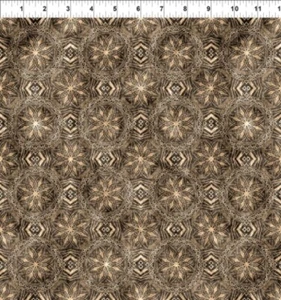 In The Beginning Dragons - The Ancients 7DRG3 Grey Medalion Texture Cotton - Picture 1 of 1