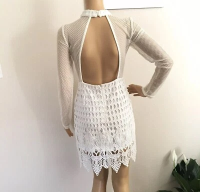 Women’s White Lace Dress Photo Shoot￼ Wedding Cocktail Party Dress. Sz S - Image 1 of 4