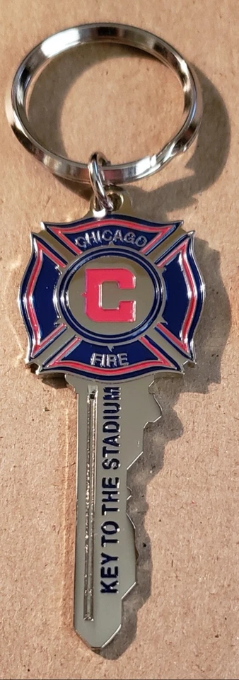 CHICAGO FIRE "KEY to the STADIUM" Key Ring - Image 1 of 2