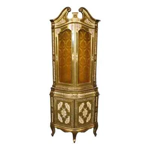 Florentine Italian Gilded and Paint Decorated Corner Cabinet Cupboard 1930s - Picture 1 of 12