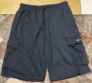 VTG Y2K DR DREAM USA Gray Cargo Sweatpant Shorts Men’s 4XL Baggy Fit HeavyWeight - Picture 1 of 13