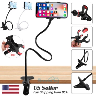 Flexible Lazy Bracket Mobile Phone Stand Holder Car Bed Desk For iPhone Samsung - Image 1 of 4