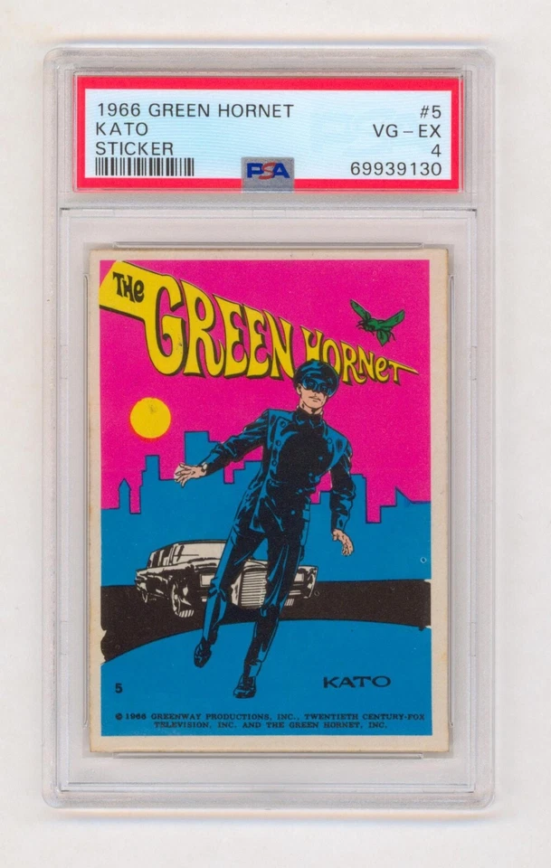 1966 Green Hornet Sticker #5 Bruce Lee as Kato PSA 4 - Image 1 of 1