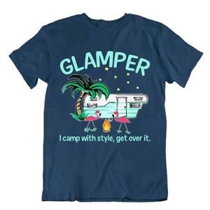 Camping Outside Trip T-Shirt Tee Vintage Gift Cute Funny Outdoor Fresh Glamper