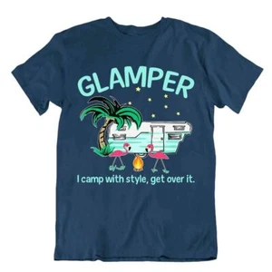 Camping Outside Trip T-Shirt Tee Vintage Gift Cute Funny Outdoor Fresh Glamper - Picture 1 of 8
