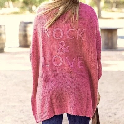 Cárdigan largo Elan Rock & Love talla única color: rosa nuevo sin etiquetas Foto 1 de 4