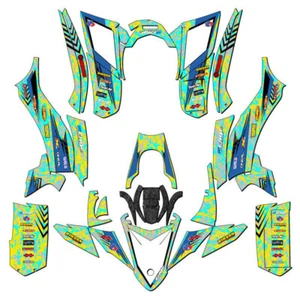 2017-2021 YFZ 50 DEVIOUS Yellow Senge Graphics Kit Compatible with Yamaha - Picture 1 of 7