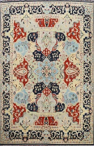 Geometric Bakhtiari Vegetable Dye Oriental Area Rug Handmade Wool Carpet 8'x10' - Picture 1 of 18