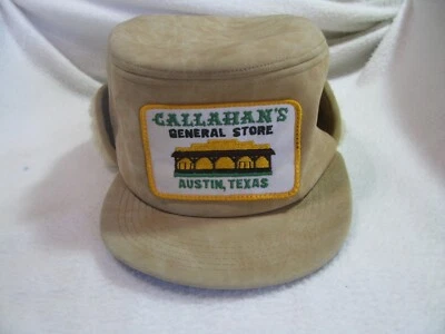 Gorra de invierno con parche de piel sintética K Brands Callahan's General Store Austin Texas L-XLG Foto 1 de 4