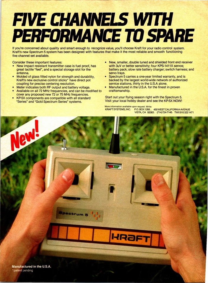 KRAFT Spectrum 5 RC System Print Ad Ephemera Wall Art Decor - Image 1 of 1