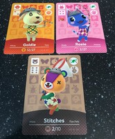 Animal Crossing New Horizons Amiibo Card Goldie Rosie Stitches Lot NEVER SCANNED