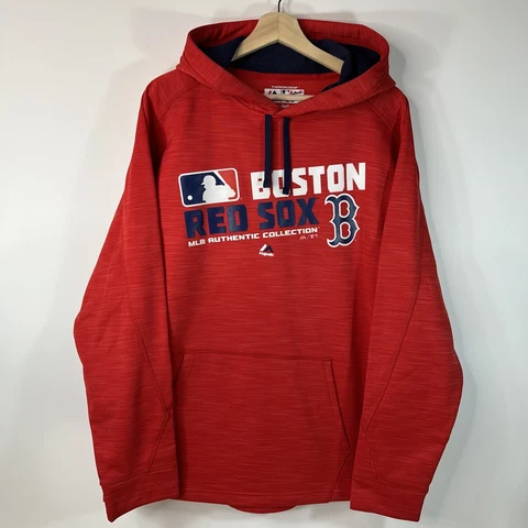 Majestic Boston Red Sox MLB ThermaBase Hoodie Red Men’s Large L Cover