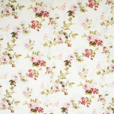 Dekostoff Loneta Rosen natur (Preis= 0,5m) - Bild 1 von 4