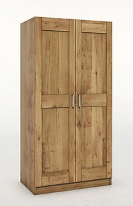 Kleiderschrank Schrank Toni Wildeiche teilmassiv geölt 2türig Breite 102cm - Bild 1 von 1
