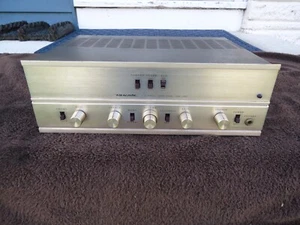 SAF 24D REALISTIC STEREO INTEGRATED ECL82 TUBE AMPLIFIER SHOWN AT FULL VOLTAGE.. - Picture 1 of 16