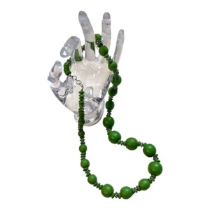 Green Bead Necklace Jewelry Or Craft Charm Accent - Picture 1 of 7