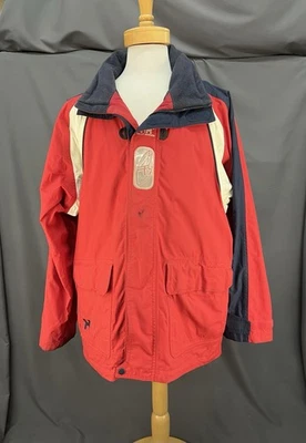 Chaqueta de Colección Años 90 Helly Hansen Helly Tech Para Hombre Talla L Blanca Roja Azul Marino Con Capucha Foto 1 de 4