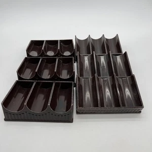 Set Of 6 Vintage Plastic Chip-O-Racks Poker Chip Holders - Picture 1 of 8