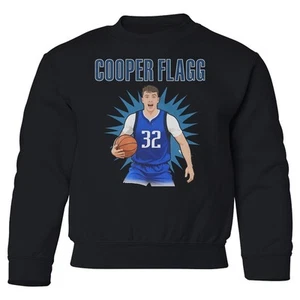 Flagg 32 Inspired Bball Tribute - Dallas Fans Youth Crewneck Sweatshirt - Picture 1 of 4