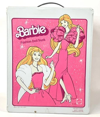 Vintage Barbie Pink 1982 Fashion Doll Trunk Carrying Case Mattel No. 1004 - Image 1 of 4