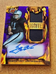 2024 Resurgence Patch Auto Sebastian Janikowski Purple Refractor /99!! Raiders - Picture 1 of 3
