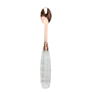 Wild Eye 9.5" Clear and Rose Gold Stainless Steel Mixing Cocktail Bar Spoon - Picture 1 of 3