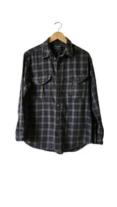 Filson Camicia di Flanella Uomo Blu Plaid Tasca con Bottoni Taglia-M - Foto 1 di 7