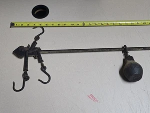 Antikes, Vintage Bauernwaage Unruhwerkzeug, 150 Stahlhof * SUPER SCHÖN! ALLE ORIG - Bild 1 von 12