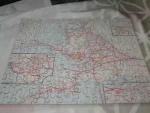 VINTAGE CHAD VALLEY Double Sided Wooden Jigsaw Puzzle Great Western Railway Map - Picture 1 of 7