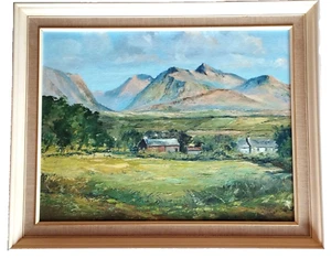 Panorama de los Alpes pintura al óleo original Warburton "Vista de los Tauern" 53x43  - Imagen 1 de 14
