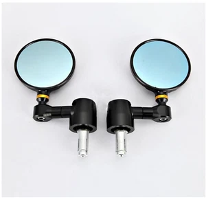 3" Black Imola Billet Bar End Mirrors Honda CB400 CB1300 SF CBF600 CB919 - Picture 1 of 7