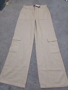 Pretty Little Thing Cargo Beige Petite Taglia 6 Nuovo - Foto 1 di 1