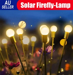 Solar Garden Lights Swaying Solar Firefly-Lamp Outdoor LED Lights Decor 2 Packs - Picture 1 of 20